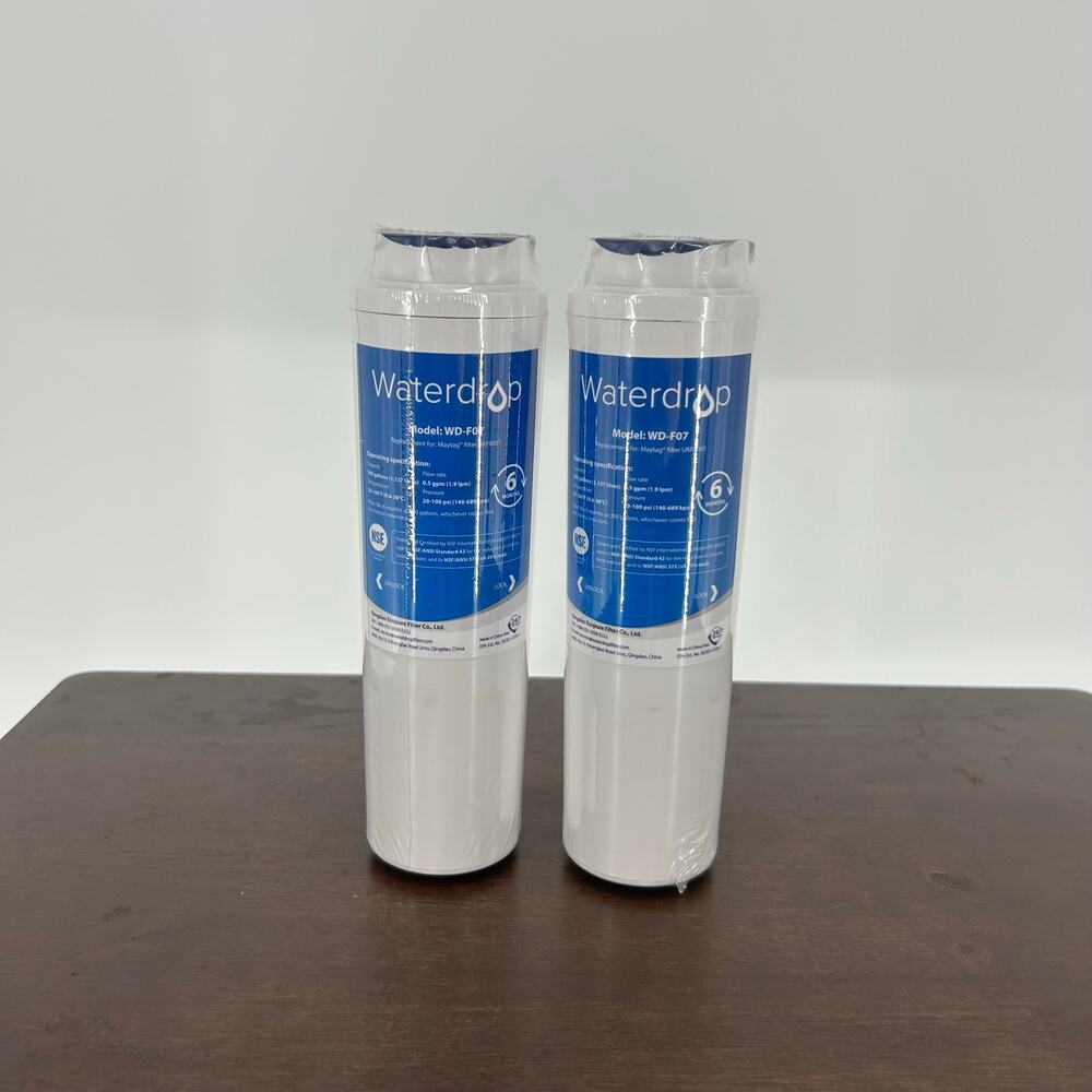 Waterdrop WD-F07 Refrige Water Filters (2pack) Maytag UKF8001 300-Gal 6-Month